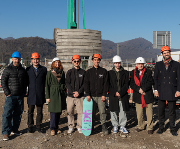 Posata la prima pietra dell’area di svago skate park, parkour e workout e posteggio di servizio per eventi straordinari in Via Franco Zorzi